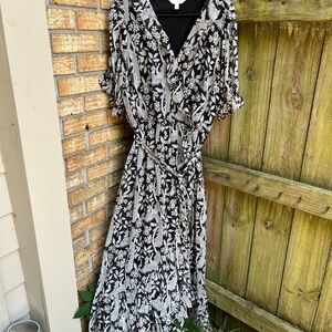 LC Lauren Conrad Black and White Wrap Sundress